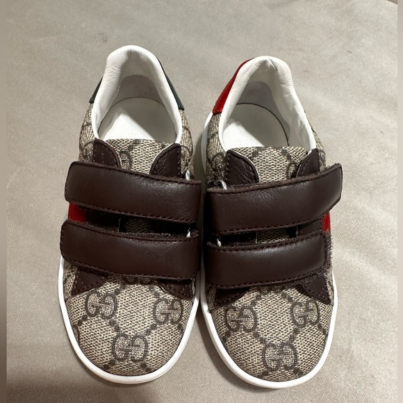 Gucci boy Kids Brown Sneakers size 23 new absolutely gorgeous - Picture 1 of 9